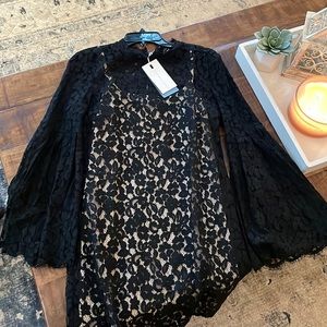 Endless Rose long sleeved lace shift dress